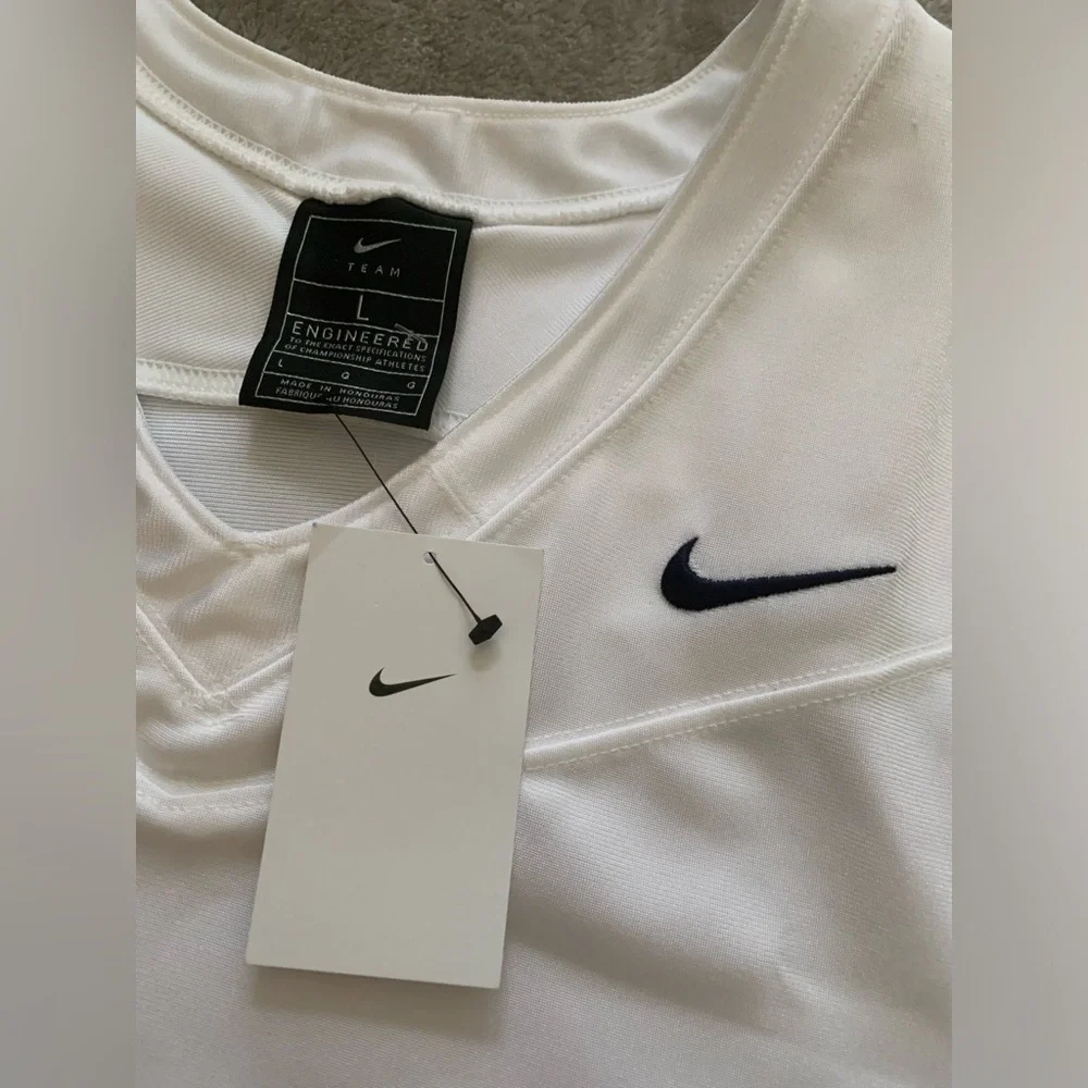 Nike Football Jersey Adult White And Blue Stripes Men’s Size L